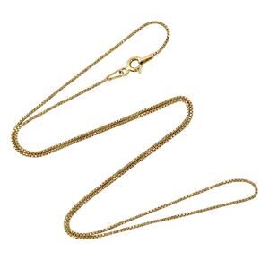 Vintage Italy BSI Gold-Tone Sterling Silver 925 Box Chain Necklace 18"